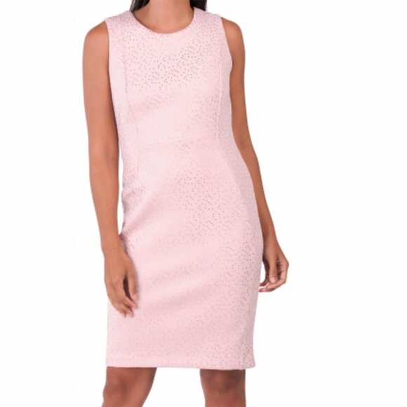 NWT Gorgeous CARMEN MARC VALVO Gold Tone Texture Print Mini Dres - Picture 4 of 17